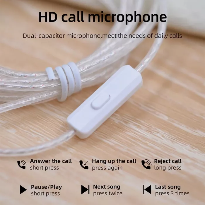 Кабель для наушников с микрофоном KZ Standard SILVER Cable C MIC