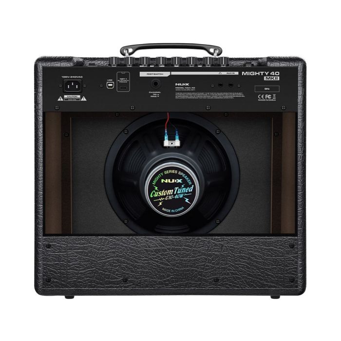 NUX Mighty 40 MKII Цифровий моделюючий гітарний підсилювач з модулем NBT-1 Bluetooth із еффкт-процессором; USB-інтерфейс; Потужність 40 Вт; Керування за допомогою мобільного додатку. 