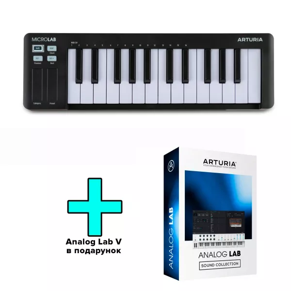 MIDI-клавіатура Arturia MicroLab mk3 + Analog Lab V