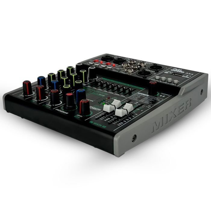 4all Audio AK4 микшерный пульт, 2 моно+1 стерео, USB-проигрыватель, Bluetooth, DSP, фантомное питание