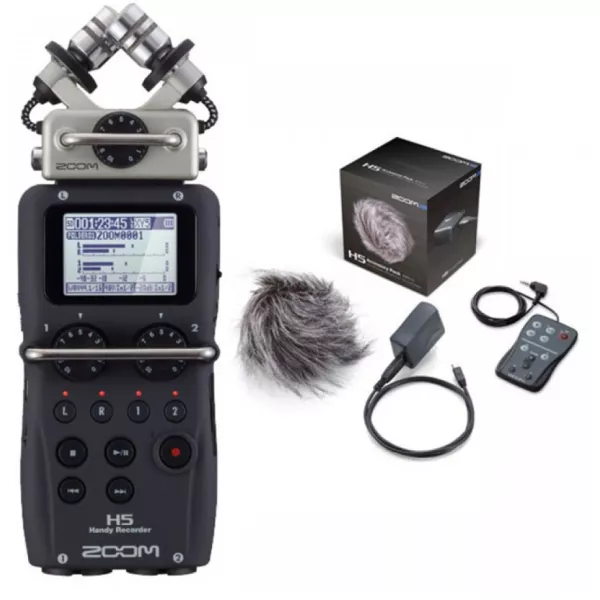 Zoom H5 SET портативный рекордер с аксессуарами (рекордер, пульт ДУ, блок питания, ветрозащита)