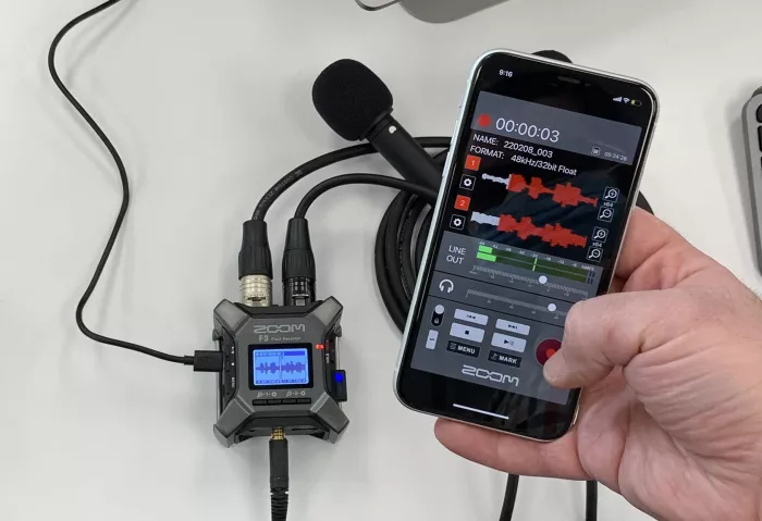 Zoom F3 професійний польовий аудіорекордер (2 канали, 32-біт Float) для кіно та відео