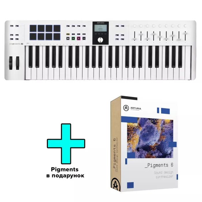 MIDI-клавиатура Arturia KeyLab Essential 49 mk3 + Arturia Pigments