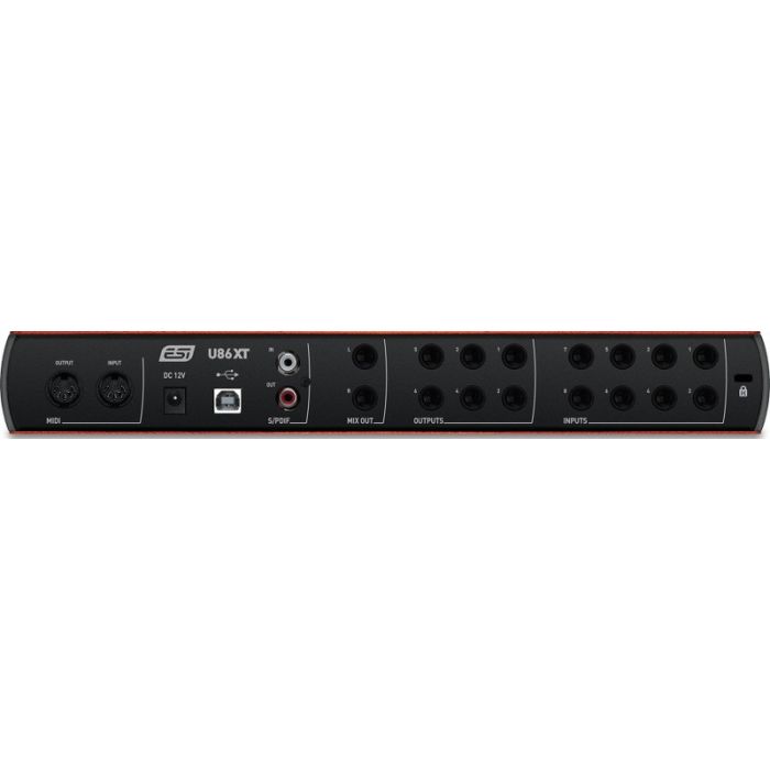 ESI U86 XT USB 2.0 Hi-Speed аудіоінтерфейс, з 8 входами та 6 виходами, з роздільною здатністю 24 біт / 96 кГц
