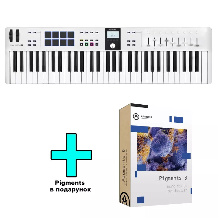MIDI-клавиатура Arturia KeyLab Essential 61 mk3 + Arturia Pigments