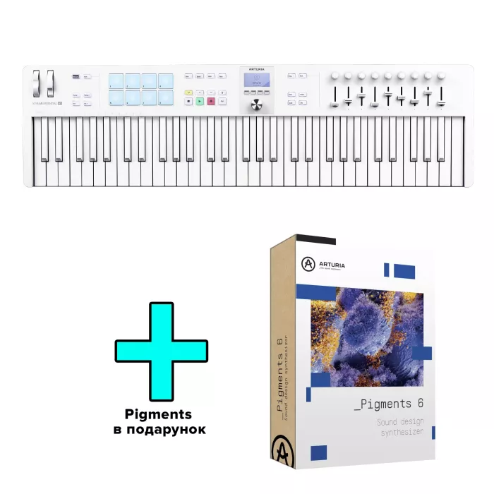 MIDI-клавиатура Arturia KeyLab Essential 61 mk3 + Arturia Pigments