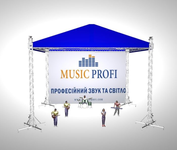 Підйомний двосхилий дах 12х10м