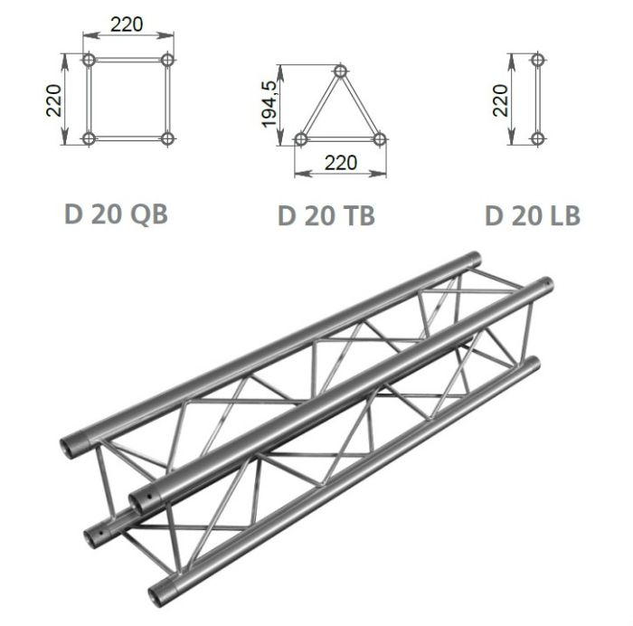 Ферма квадратна D-20 5,0 м