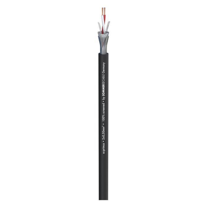 Sommer Cable 200-0151 Primus Microphone cable 2x0.50 black симетричний мікрофонний кабель
