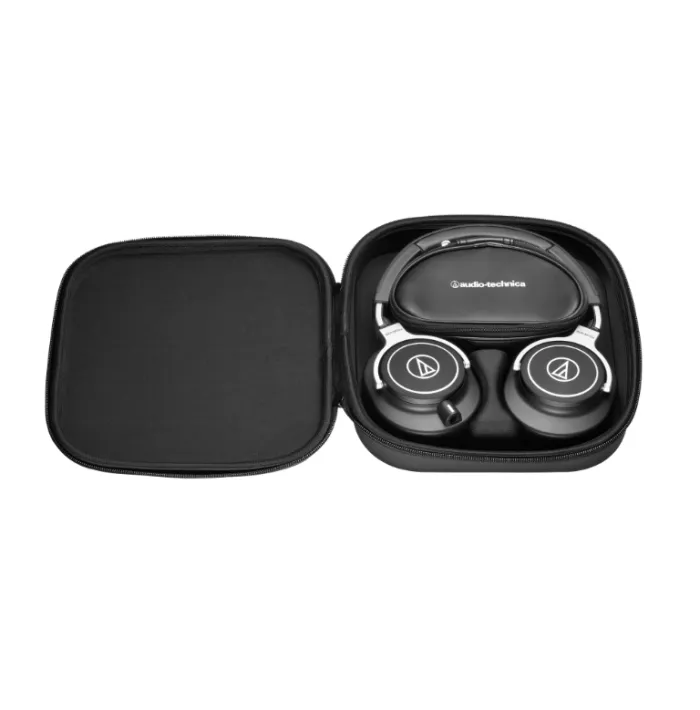 Audio-Technica ATH-M70X моніторні навушники закритого типу; 45мм динаміки; АЧХ 5-40 000 Гц; Поворотна на 90 градусів конструкція чашок; Моніторинг одним вухом; Складна конструкция; В комплекті 3 кабелі, 6,3 мм адаптер-джек, чохол для зберігання; Вага 280 г.