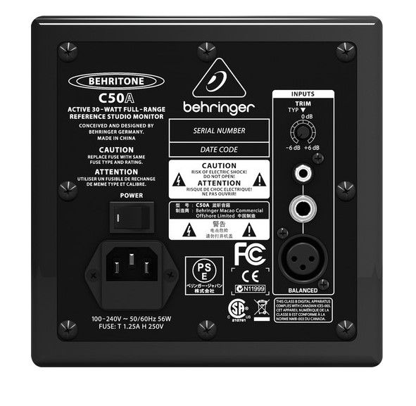 Студійний монітор BEHRINGER Behritone C50A Студійний монітор BEHRINGER Behritone C50A