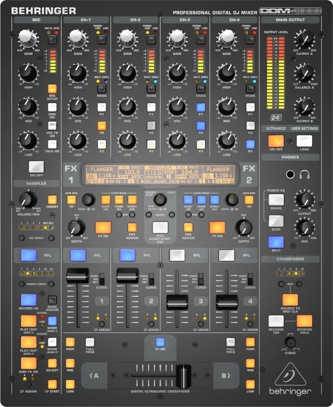DJ микшерный пульт BEHRINGER PRO MIXER DDM4000