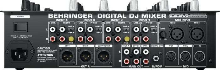 DJ микшерный пульт BEHRINGER PRO MIXER DDM4000