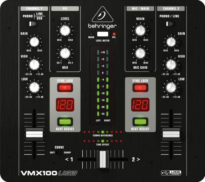 DJ-микшер BEHRINGER PRO MIXER VMX100USB