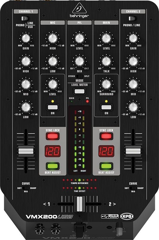 DJ-микшер BEHRINGER PRO MIXER VMX200USB