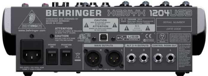 Мікшерний пульт BEHRINGER XENYX 1204USB