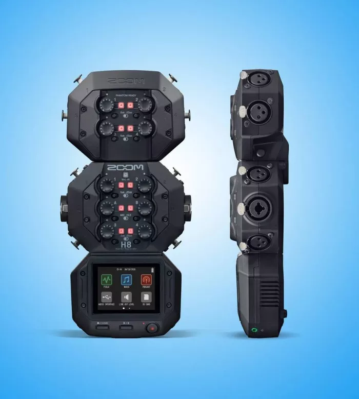 Zoom H8 професійний портативний рекордер (мультитрековий:12 доріжок, сенсорний екран) для подкастів, музики та кіно