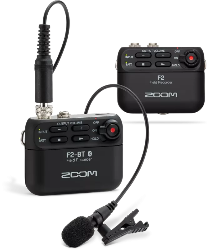Zoom F2-BT Black рекордер 32-bit float с петличным микрофоном, Bluetooth подключение