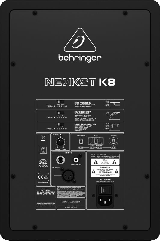 Студійні монітори BEHRINGER NEKKST K8 (пара) Студійні монітори BEHRINGER NEKKST K8 (пара)