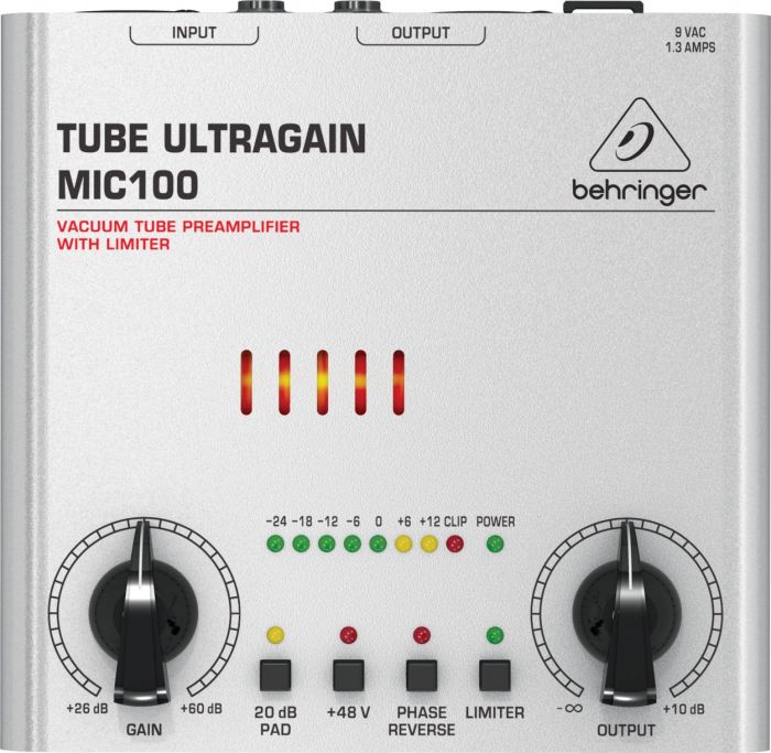 Микрофонный предусилитель Behringer MIC100 Tube Ultragain