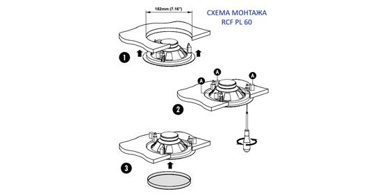 RCF PL60 Стельова акустична система RCF PL60 Стельова акустична система