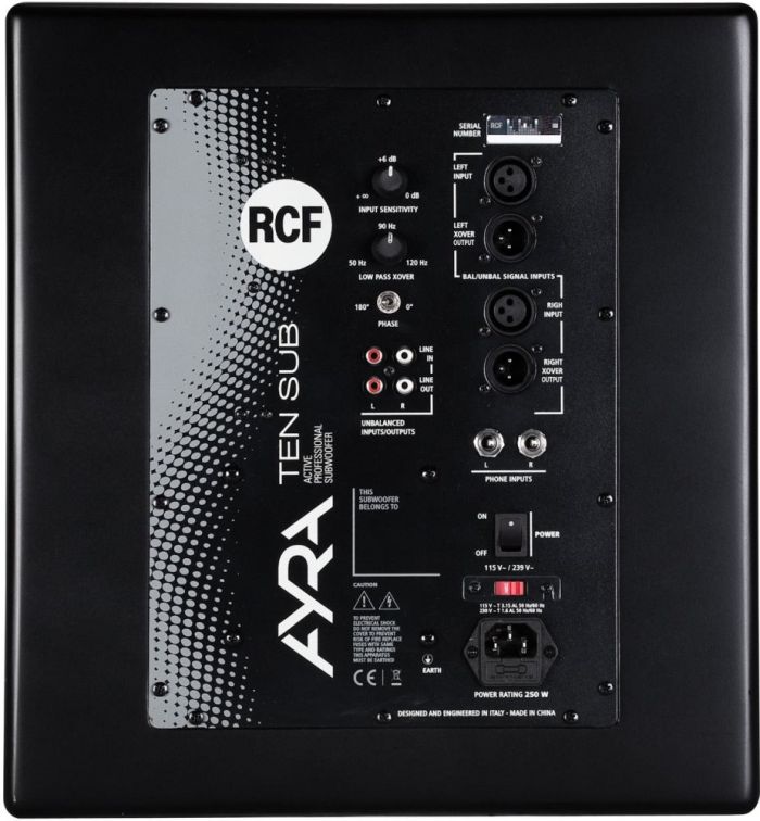 Студійний сабвуфер RCF AYRA 10 SUB Студійний сабвуфер RCF AYRA 10 SUB