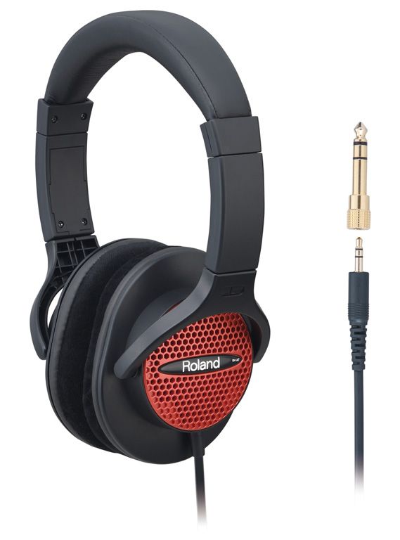 ROLAND RH-A7-RD мониторные наушники открытого типа красные; АЧХ 10 - 25000 Гц; Кабель 3м; В комплекте 6,3мм. адаптер-джек; Вес 200 г.