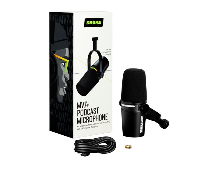 SHURE MV7+ студийный USB микрофон