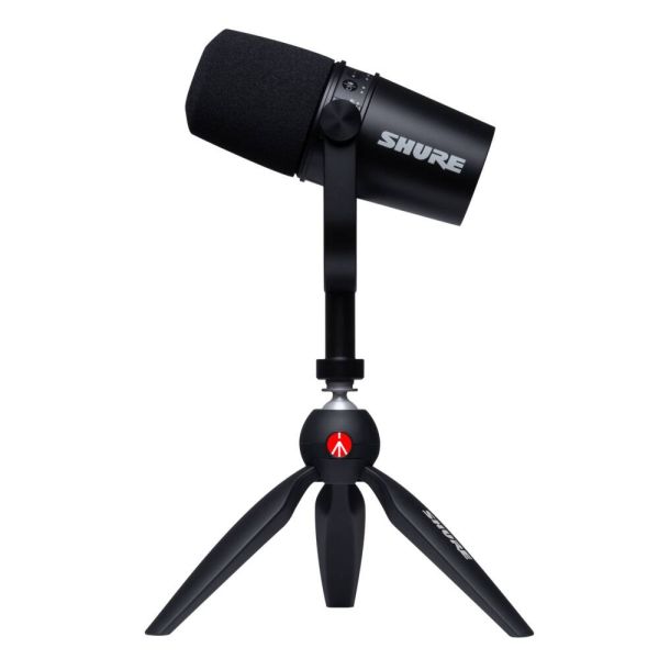 SHURE MV7-K-BNDL студийный микрофон с подставкой