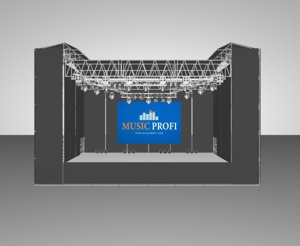 Оренда сцени з дахом 12х8 висотою 10м з дахом 12х8