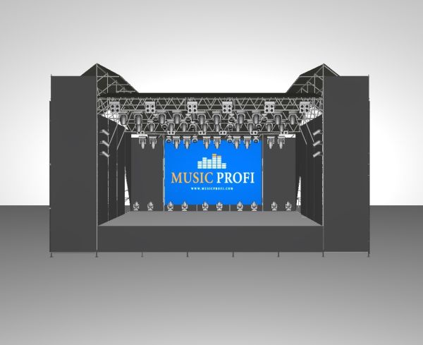 Оренда сцени з дахом 10х8 висотою 8м з дахом